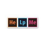 Help Me Sticker waterproof vinyl decal for laptop, bike, car & bottle