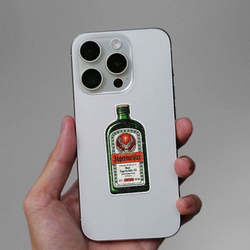 Herbal Liqueur Bottle Glitter Sticker - Glitter Stickers | STICK IT UP