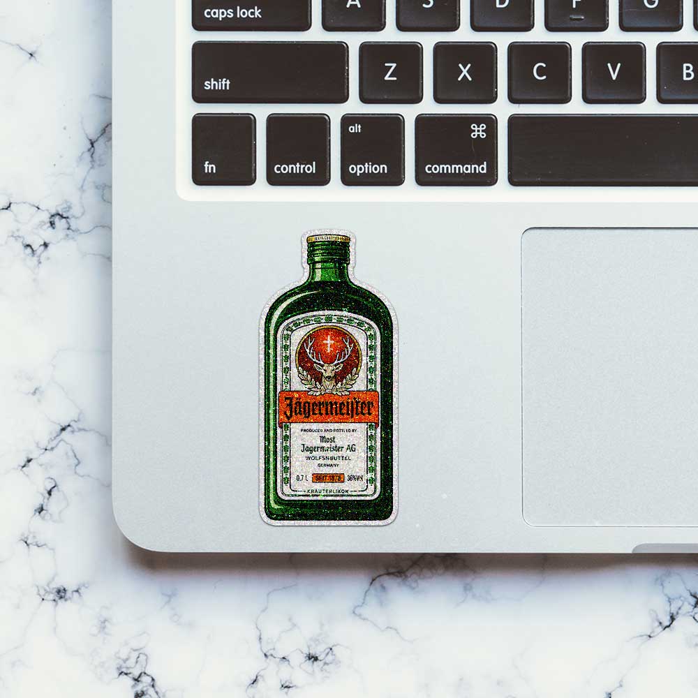 Herbal Liqueur Bottle Glitter Sticker - Glitter Stickers | STICK IT UP