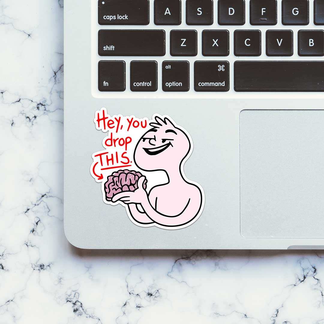 Hey You Drop This Sticker waterproof vinyl decal for laptop, bike, car & bottle
