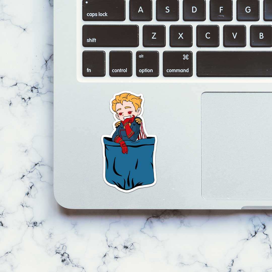 Homelander Sticker waterproof vinyl decal for laptop, bike, car & bottle