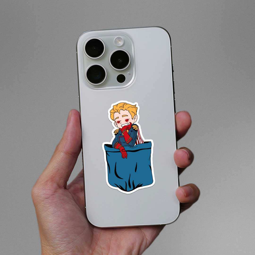 Homelander Sticker waterproof vinyl decal for laptop, bike, car & bottle