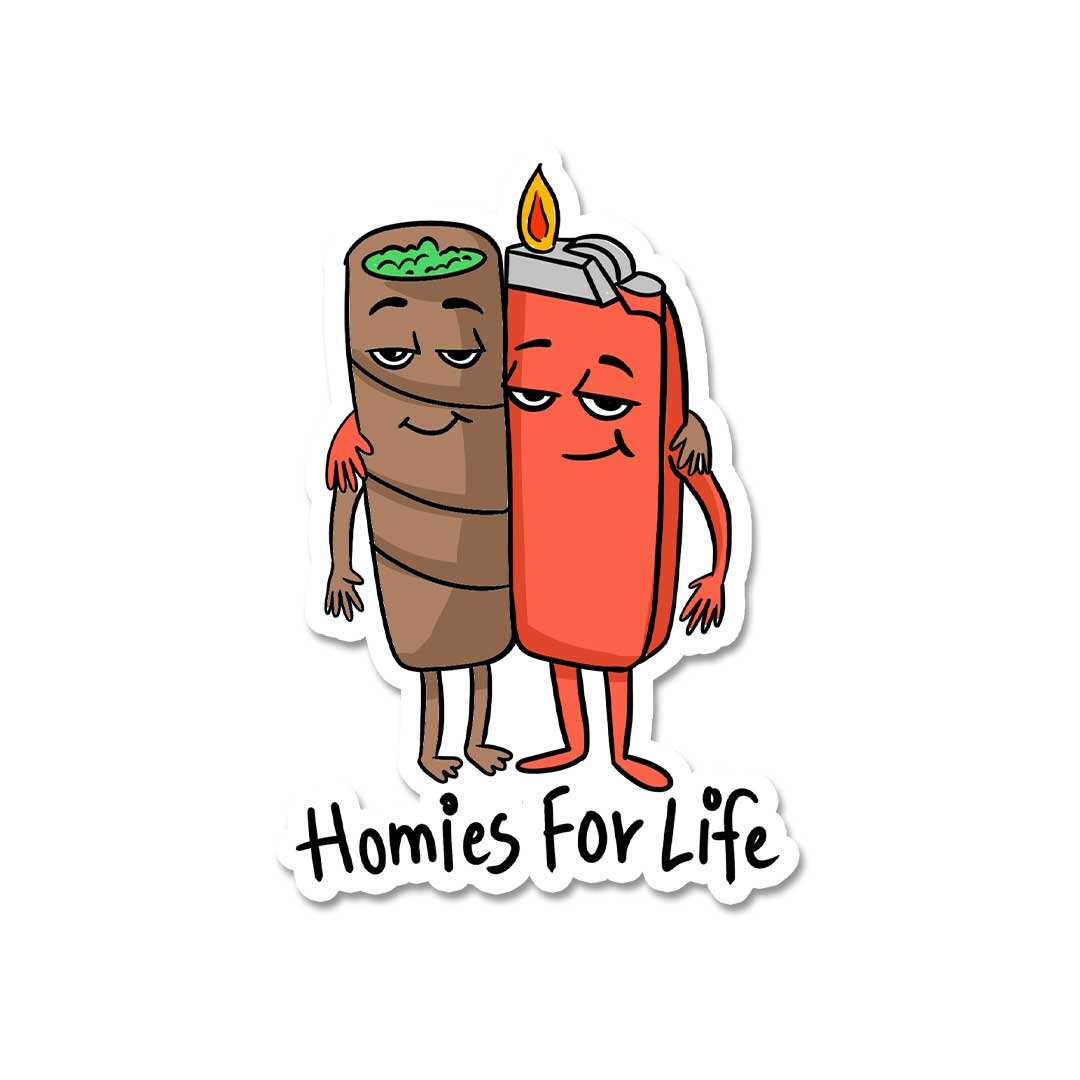 Homies For Life Sticker waterproof vinyl decal for laptop, bike, car & bottle