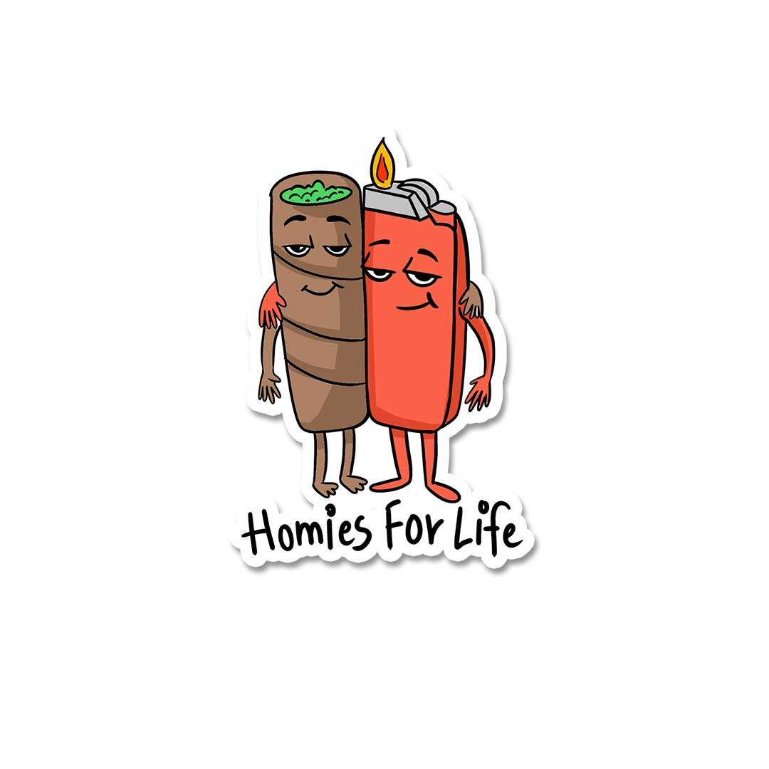 Homies For Life Sticker waterproof vinyl decal for laptop, bike, car & bottle