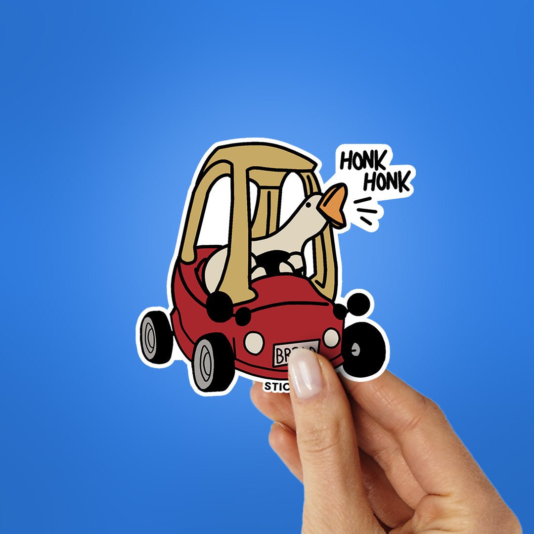 Honk Honk Sticker waterproof vinyl decal for laptop, bike, car & bottle
