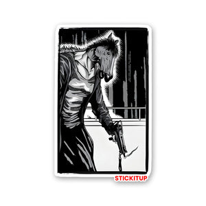 HORSE GUY Sticker waterproof vinyl decal for laptop, bike, car & bottle