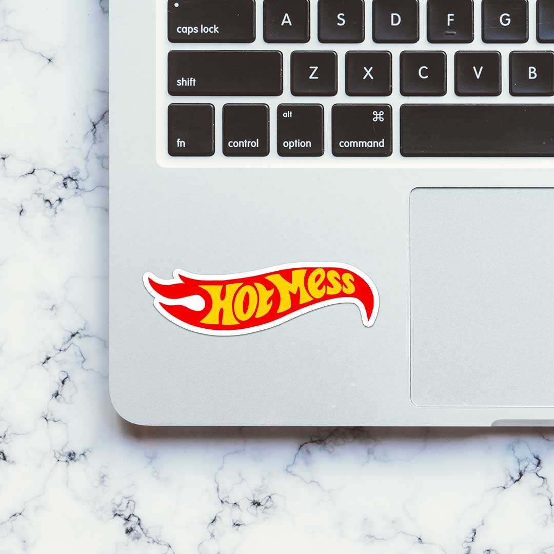 Hotmess Sticker waterproof vinyl decal for laptop, bike, car & bottle