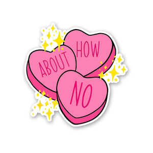 How About No Sticker waterproof vinyl decal for laptop, bike, car & bottle