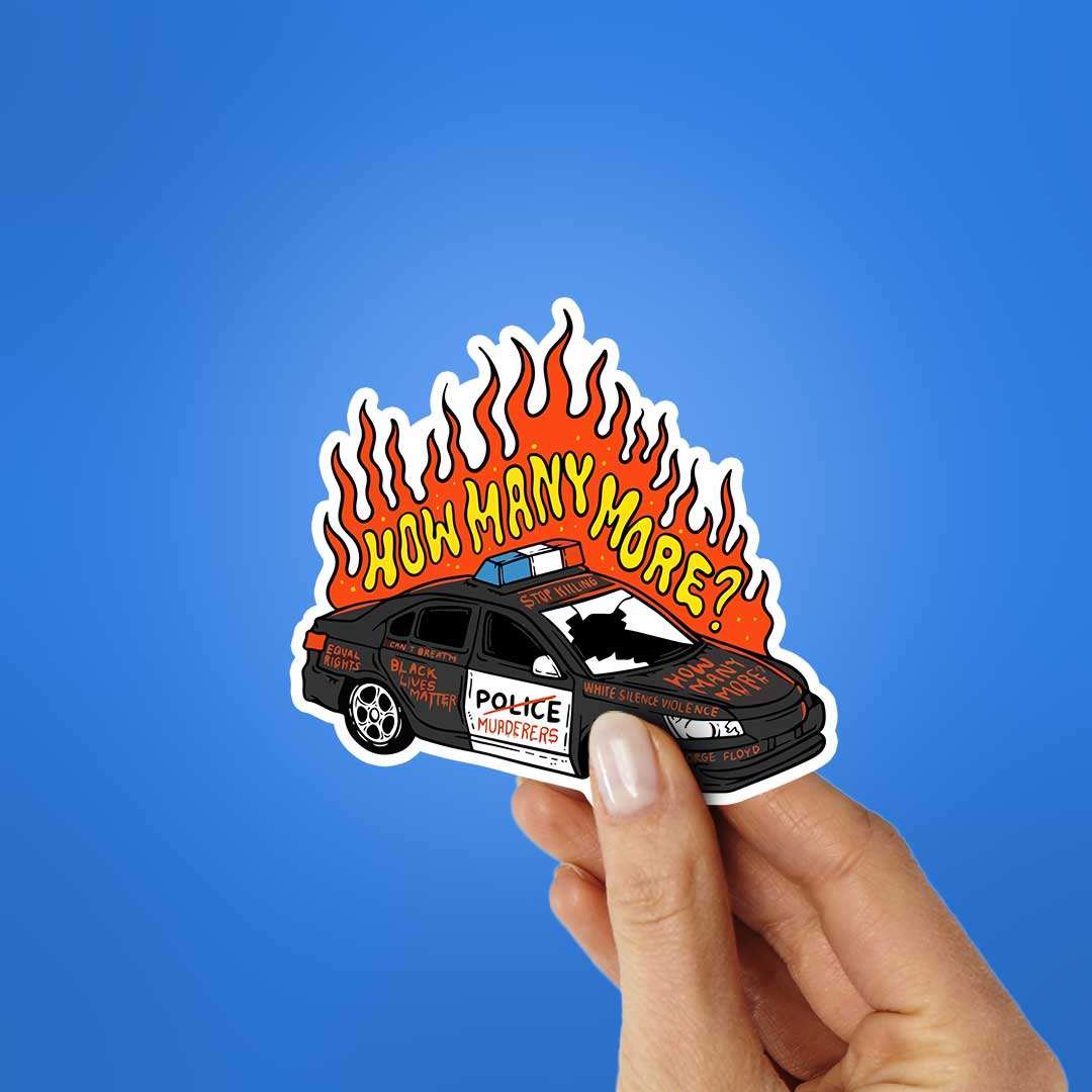How Many More Sticker waterproof vinyl decal for laptop, bike, car & bottle
