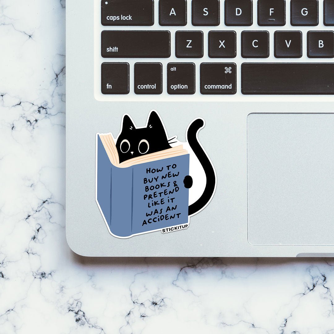 How To Buy New Books Sticker waterproof vinyl decal for laptop, bike, car & bottle