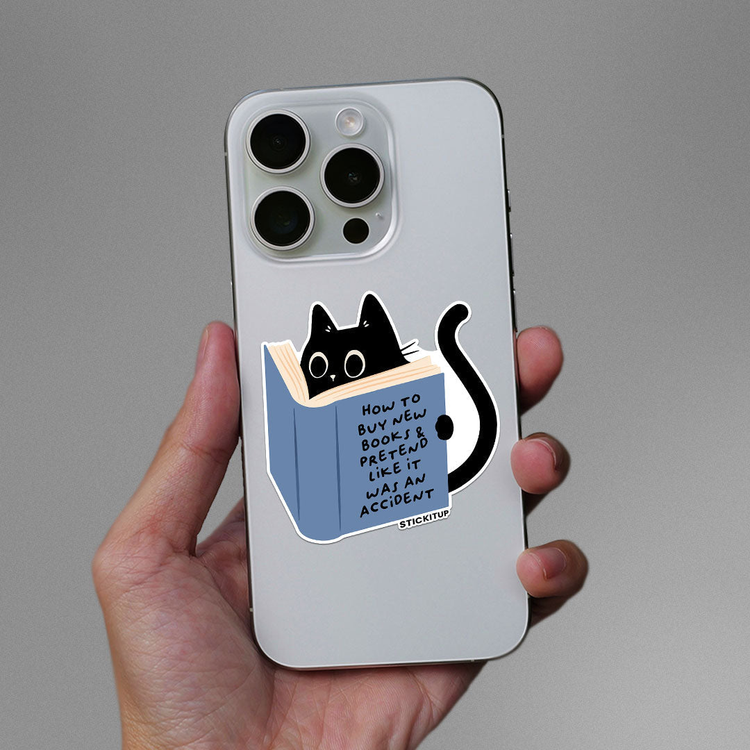 How To Buy New Books Sticker waterproof vinyl decal for laptop, bike, car & bottle