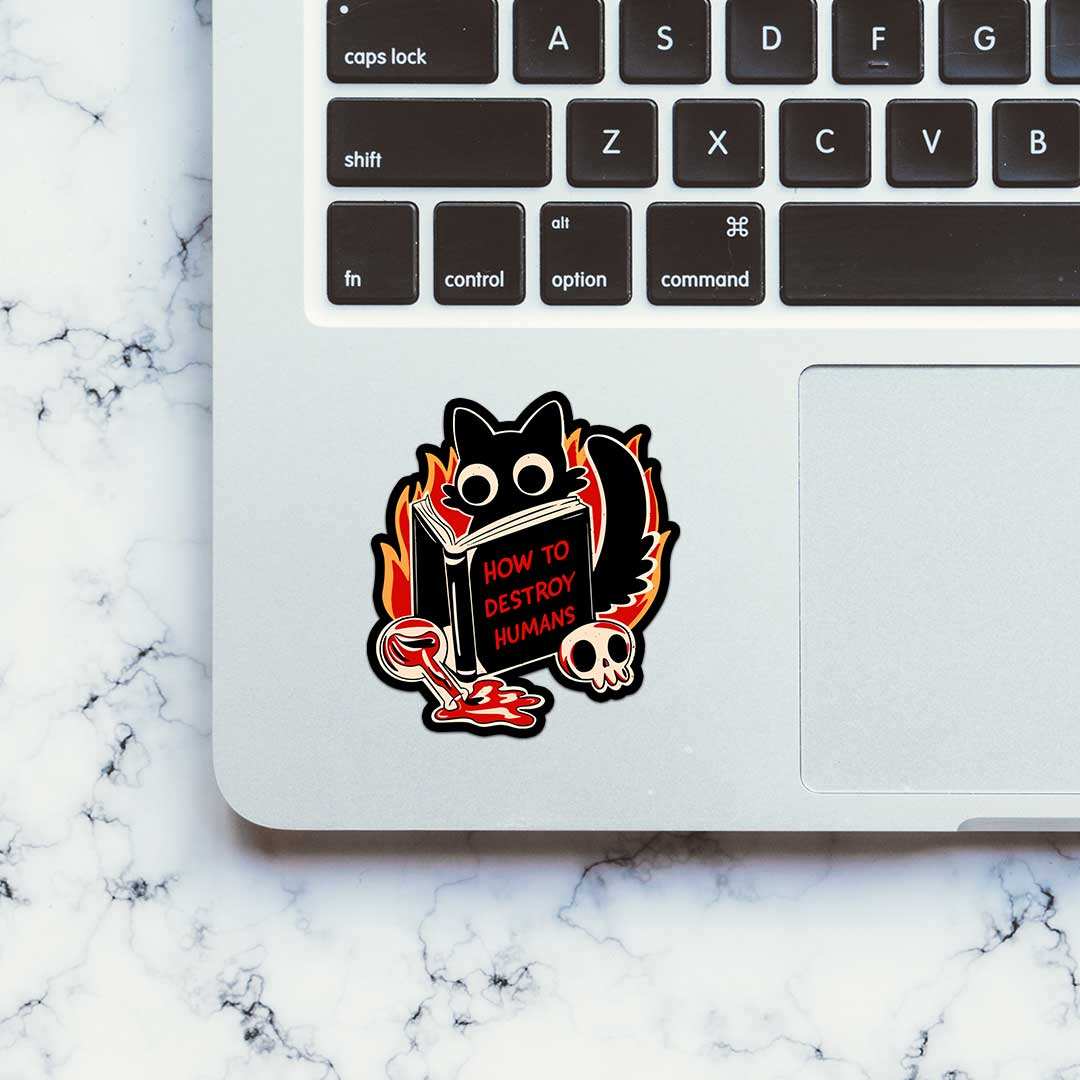 How To Destroy Humans Sticker waterproof vinyl decal for laptop, bike, car & bottle
