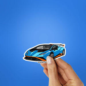 Huracan 1.0 Sticker waterproof vinyl decal for laptop, bike, car & bottle
