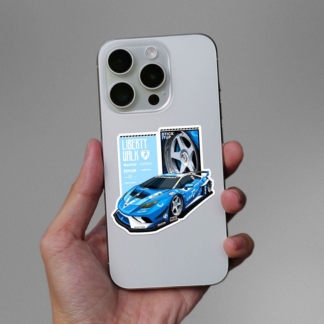 Huracan Sticker waterproof vinyl decal for laptop, bike, car & bottle