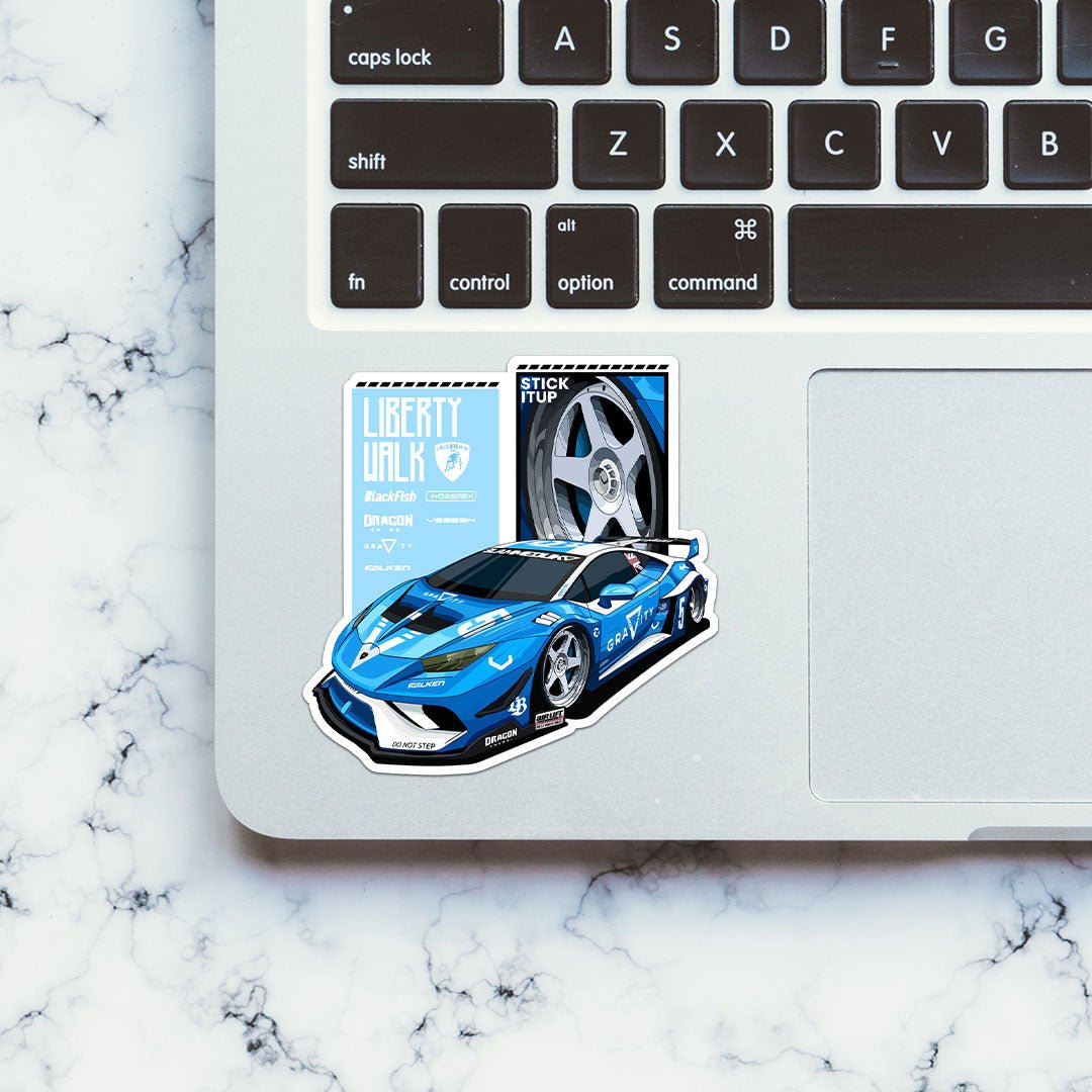 Huracan Sticker waterproof vinyl decal for laptop, bike, car & bottle