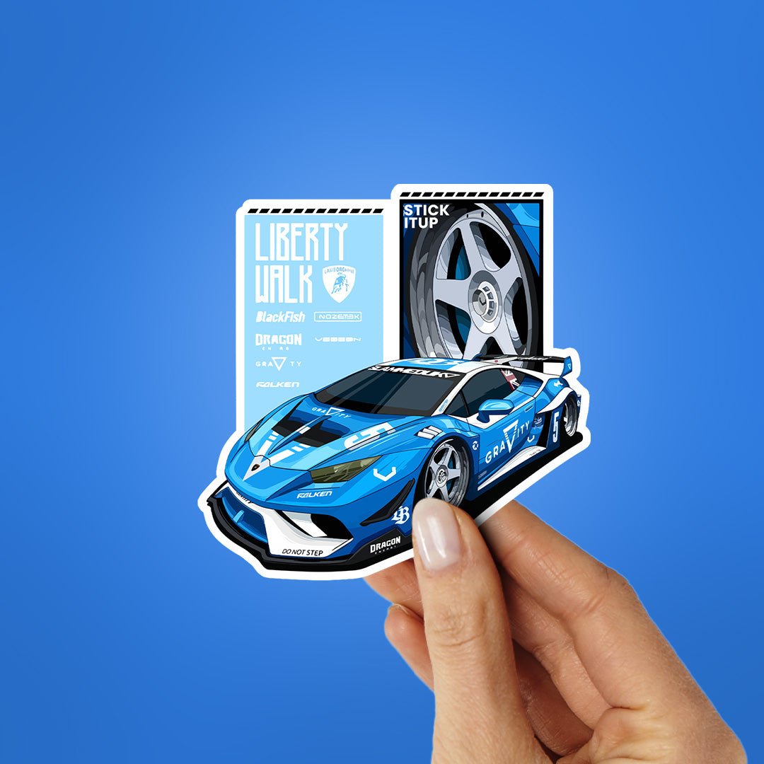 Huracan Sticker waterproof vinyl decal for laptop, bike, car & bottle