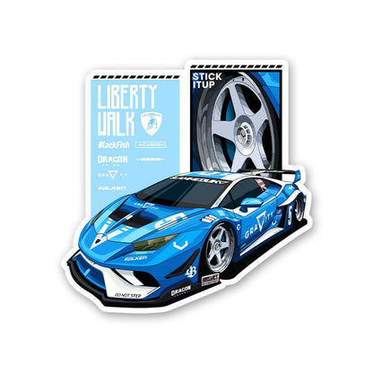 Huracan Sticker waterproof vinyl decal for laptop, bike, car & bottle