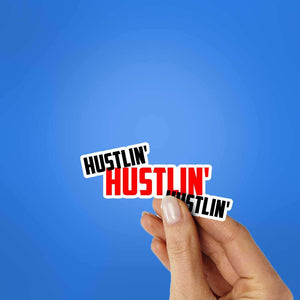 Hustlin Sticker waterproof vinyl decal for laptop, bike, car & bottle