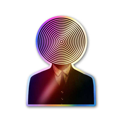 Hypnotic Holographic Sticker waterproof vinyl decal for laptop, bike, car & bottle
