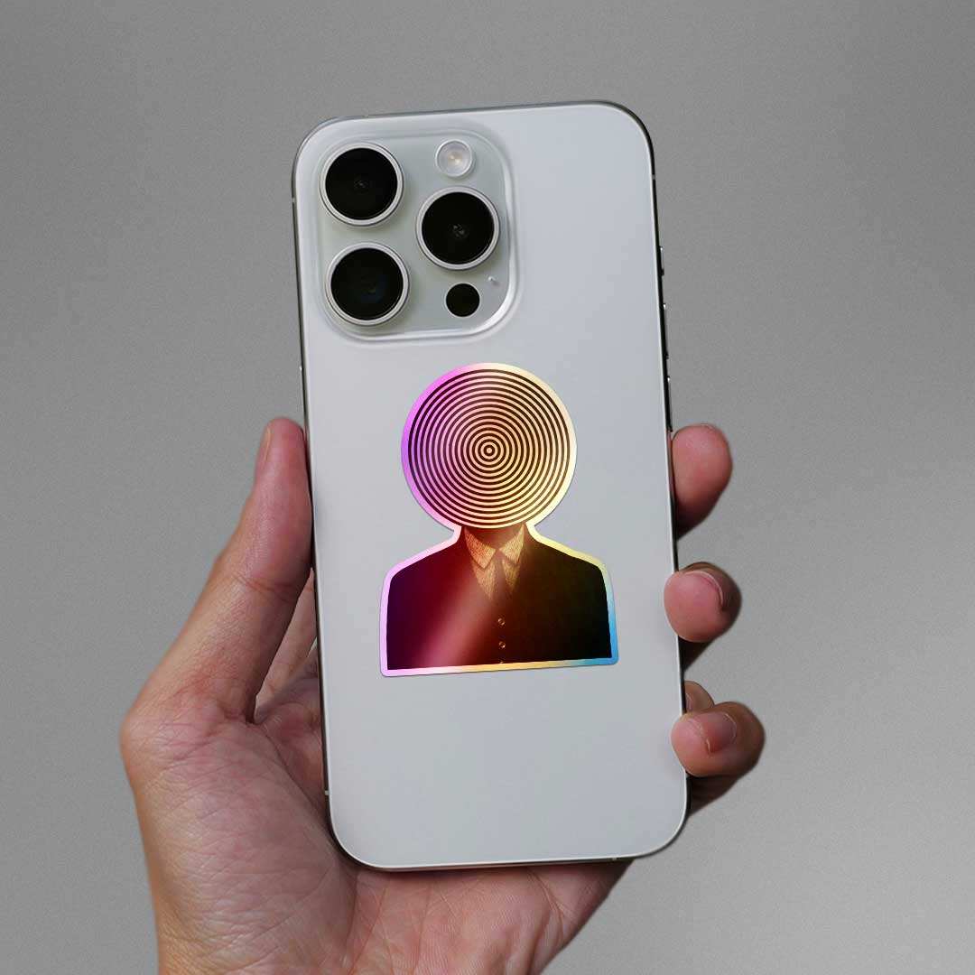 Hypnotic Holographic Sticker waterproof vinyl decal for laptop, bike, car & bottle