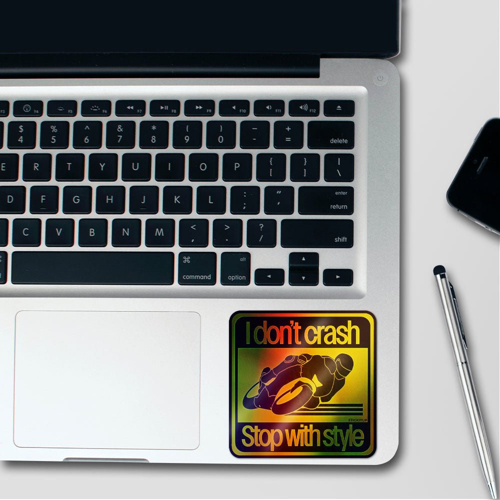 I Don't Crash Holographic Stickers - Holographic stickers | STICK IT UP