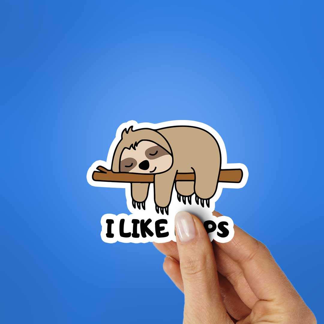 I Like Naps Sticker waterproof vinyl decal for laptop, bike, car & bottle