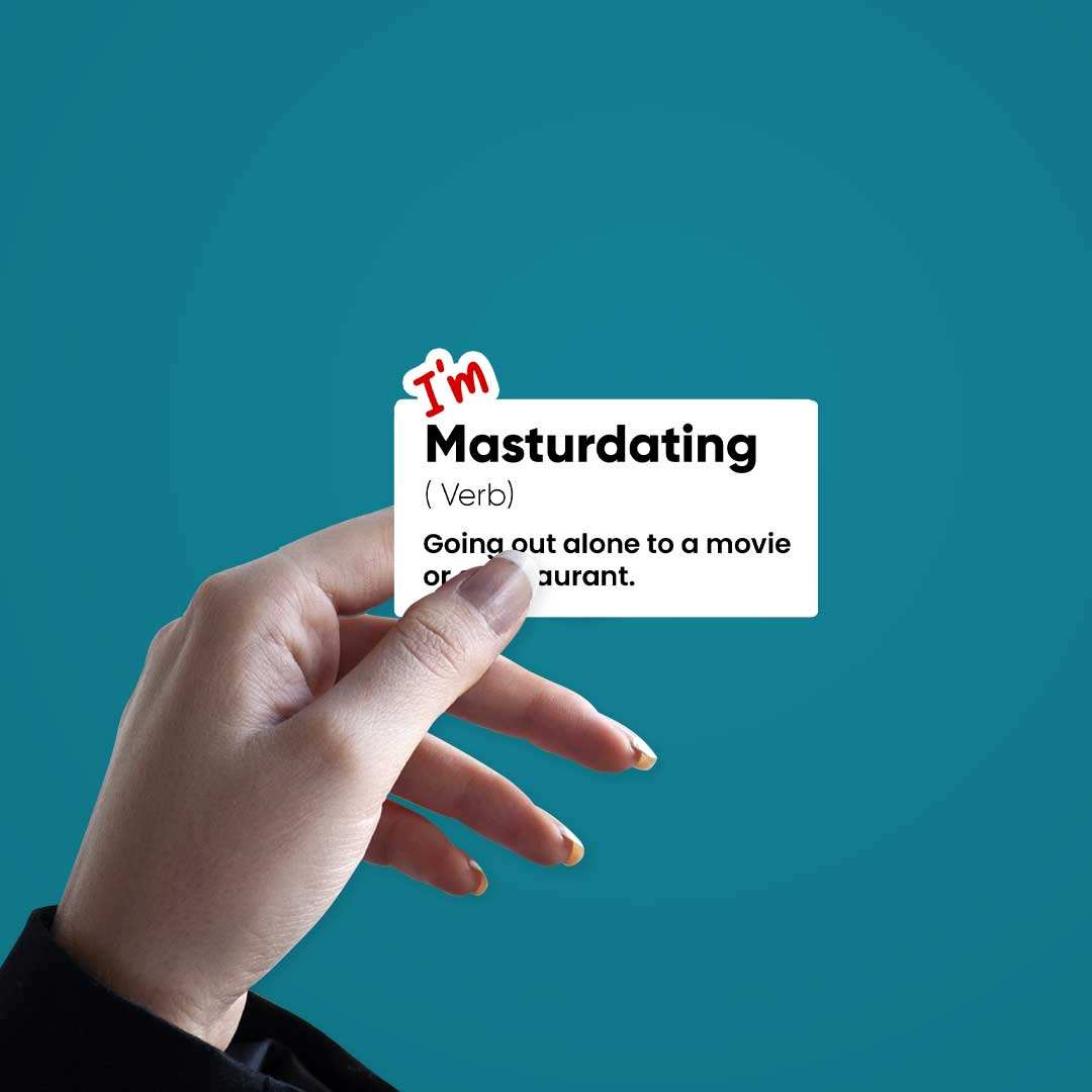 I M Masturdating Sticker waterproof vinyl decal for laptop, bike, car & bottle