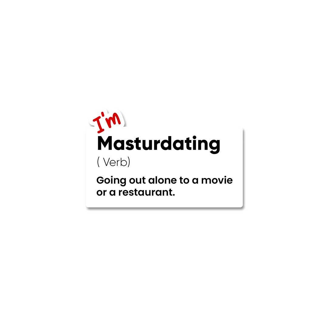 I M Masturdating Sticker waterproof vinyl decal for laptop, bike, car & bottle
