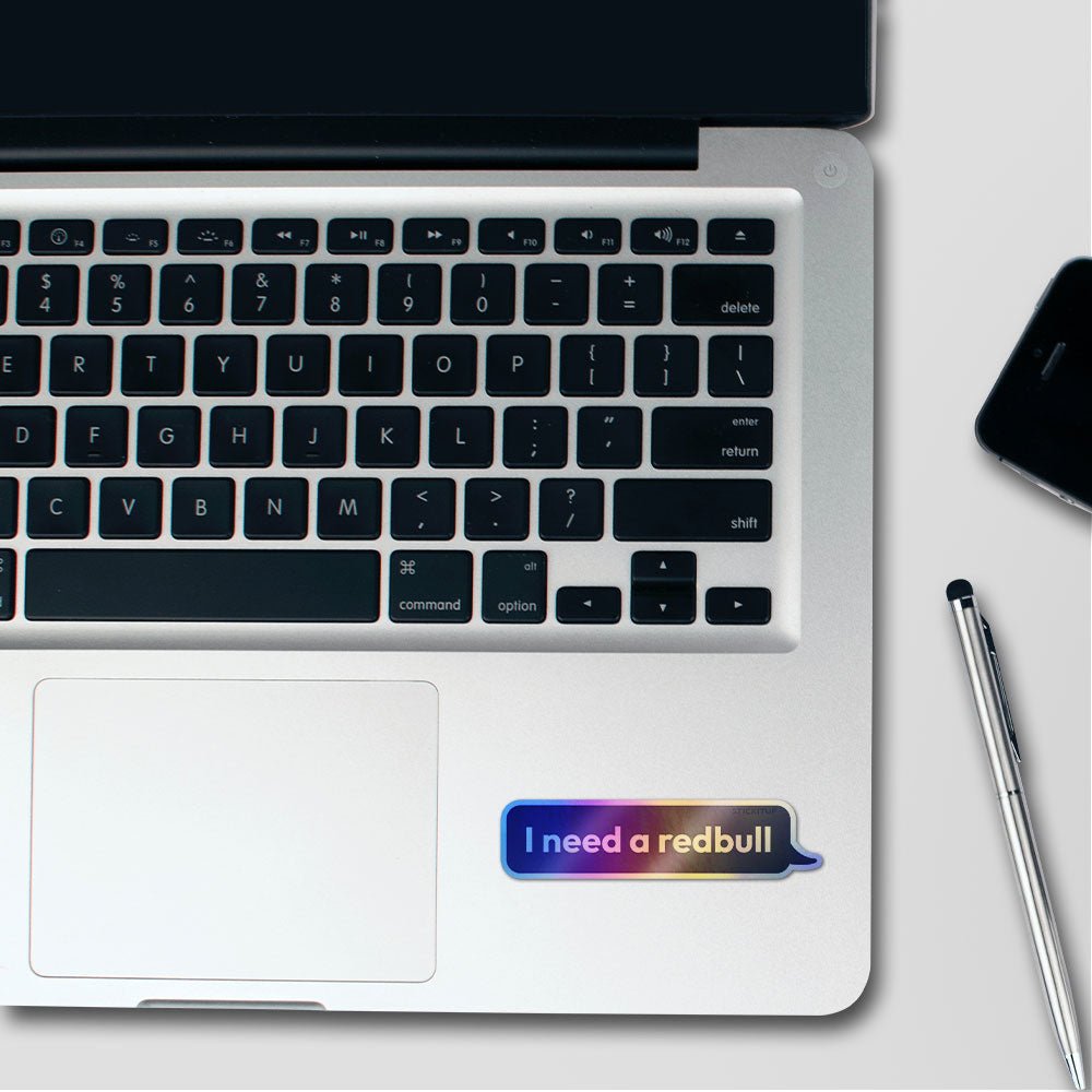 I Need My Energy Drink Holographic Stickers - Holographic stickers | STICK IT UP
