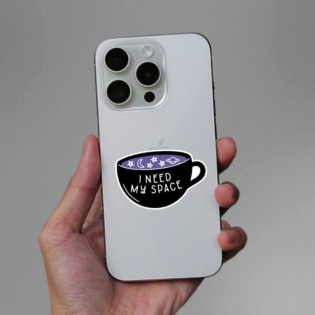 I Need My Space Sticker waterproof vinyl decal for laptop, bike, car & bottle