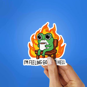 I'm Feeling Good As Hell Sticker waterproof vinyl decal for laptop, bike, car & bottle