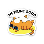 I'm Feeling Good Sticker waterproof vinyl decal for laptop, bike, car & bottle