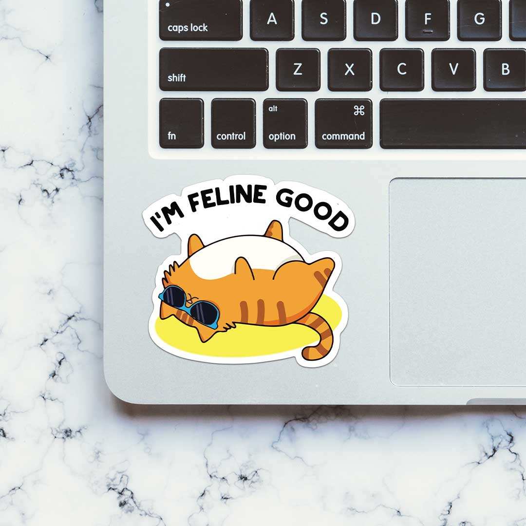 I'm Feeling Good Sticker waterproof vinyl decal for laptop, bike, car & bottle