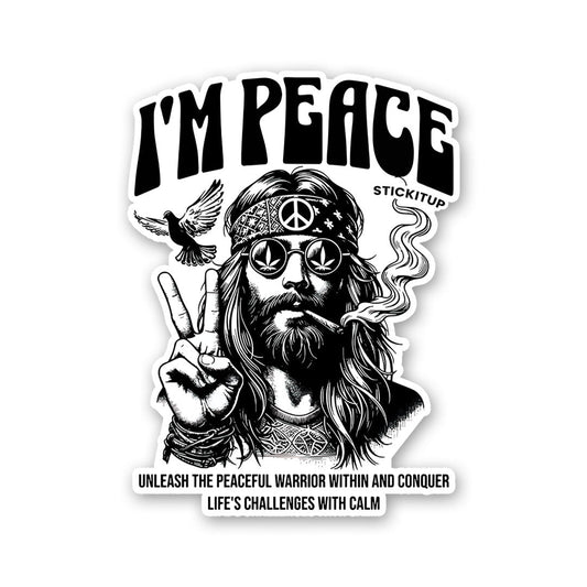 I'M Peace Sticker waterproof vinyl decal for laptop, bike, car & bottle