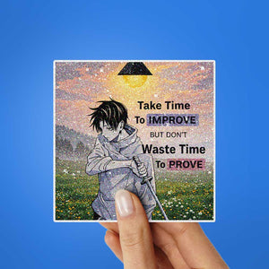 Improve Not Prove Glitter Sticker - Glitter Stickers | STICK IT UP