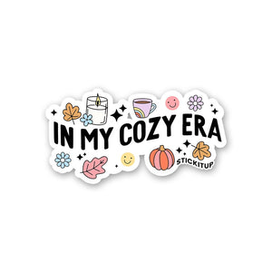 In My Cozy Era Sticker waterproof vinyl decal for laptop, bike, car & bottle