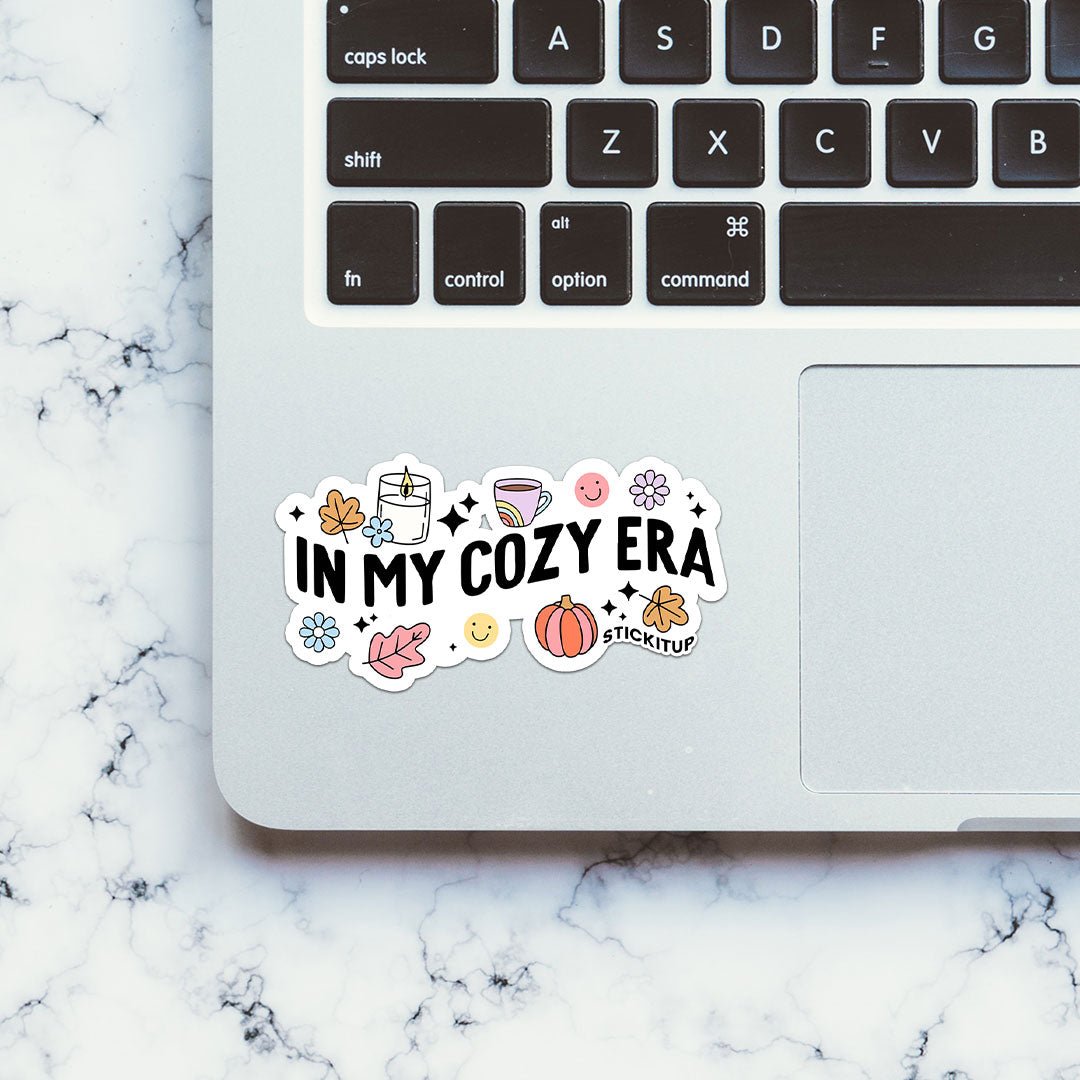 In My Cozy Era Sticker waterproof vinyl decal for laptop, bike, car & bottle