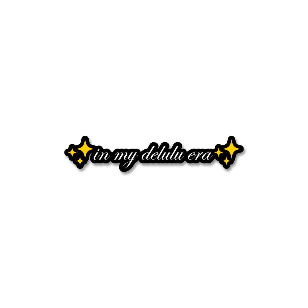 In my Delulu Era sticker waterproof vinyl decal for laptop, bike, car & bottle