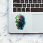 Interstellar Explorer Skeleton Sticker waterproof vinyl decal for laptop, bike, car & bottle