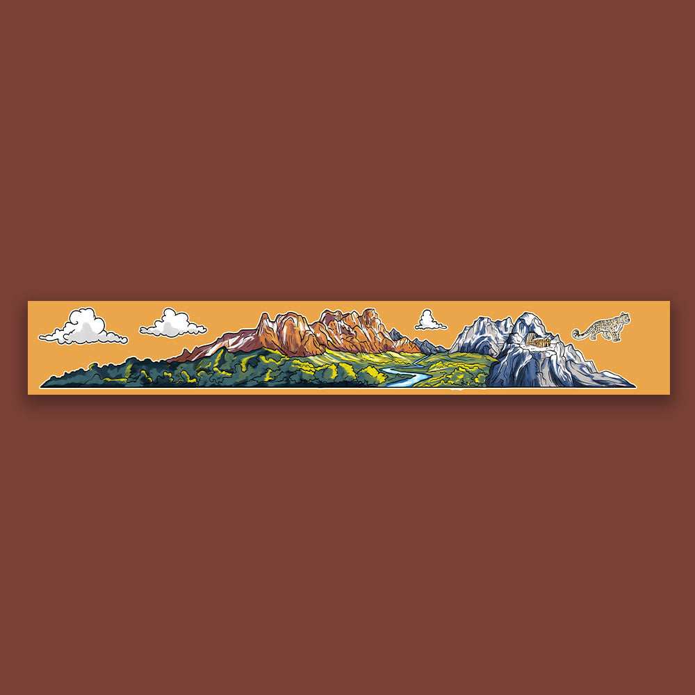 Into the mountains Infinity Sticker waterproof vinyl decal for laptop, bike, car & bottle