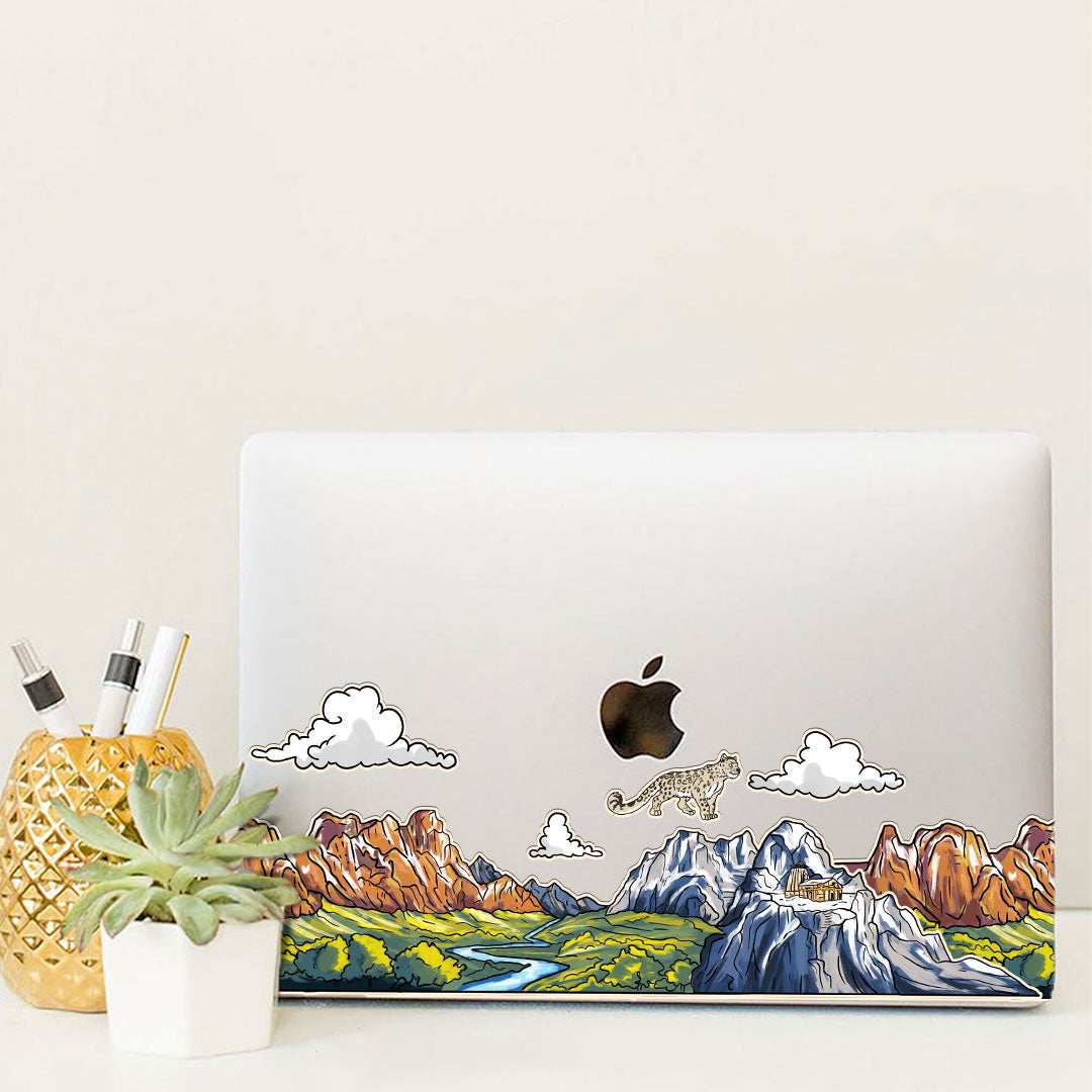 Into the mountains Infinity Sticker waterproof vinyl decal for laptop, bike, car & bottle