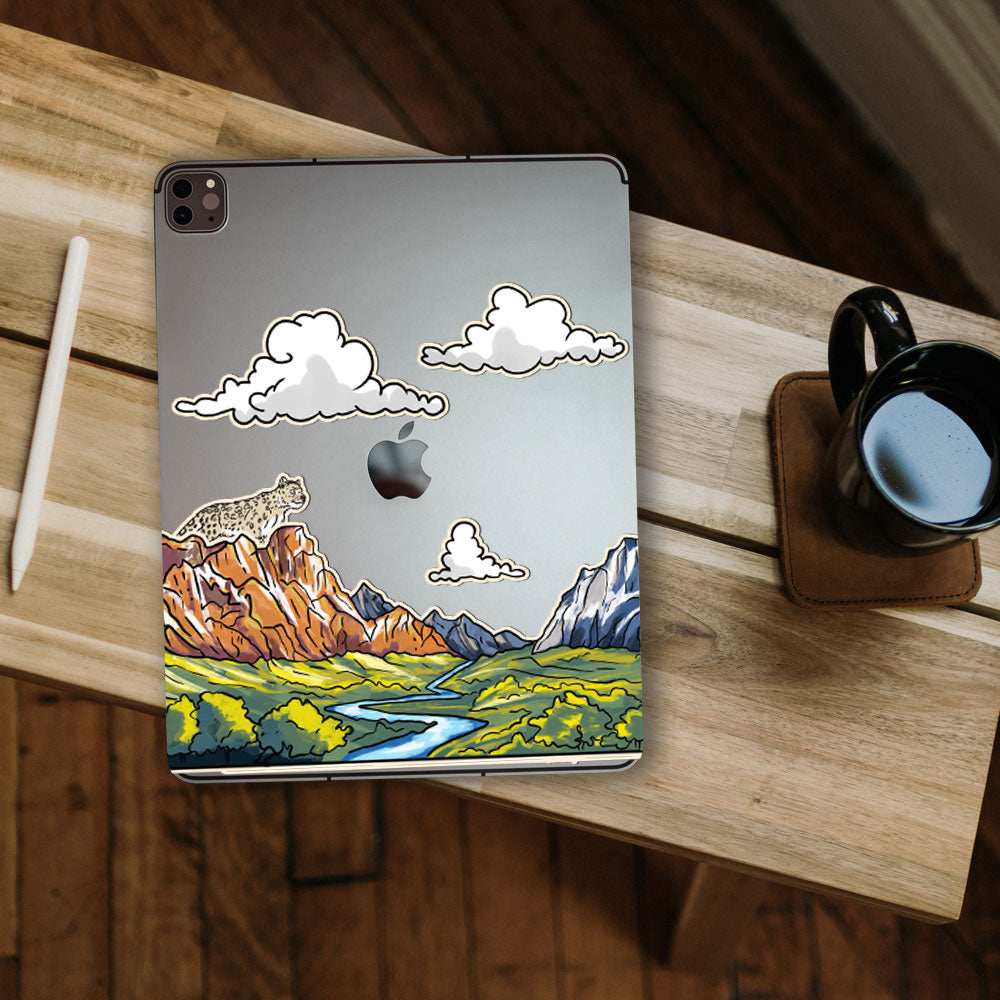 Into the mountains Infinity Sticker waterproof vinyl decal for laptop, bike, car & bottle