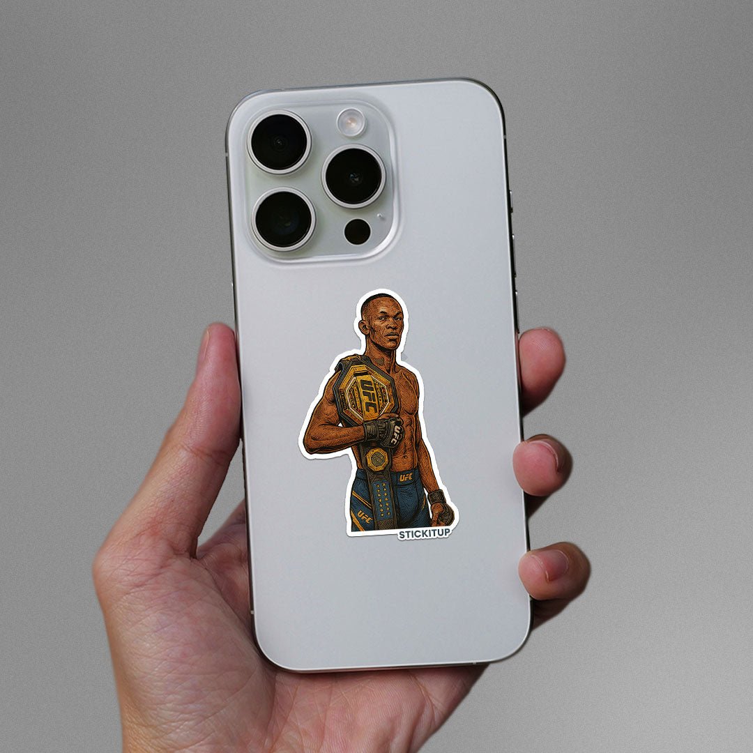 ISRAEL ADESANYA Sticker waterproof vinyl decal for laptop, bike, car & bottle