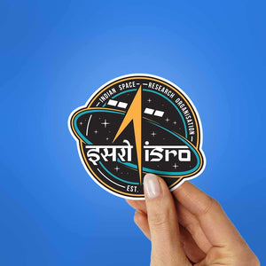 Isro Sticker waterproof vinyl decal for laptop, bike, car & bottle