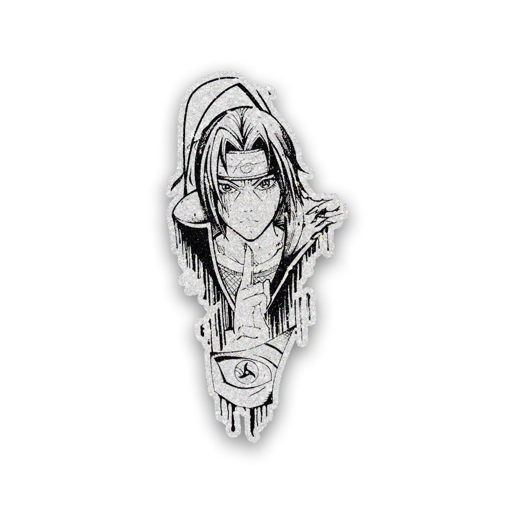 Itachi Glitter Sticker waterproof vinyl decal for laptop, bike, car & bottle