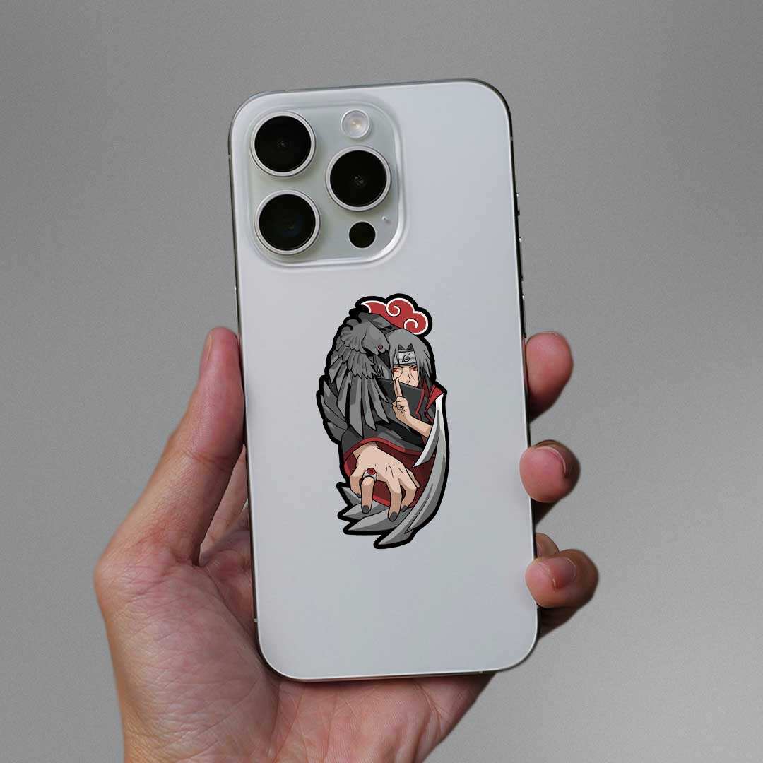 Itachi Uchiha Sharingan Sticker waterproof vinyl decal for laptop, bike, car & bottle