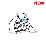 Its About The View Sticker waterproof vinyl decal for laptop, bike, car & bottle