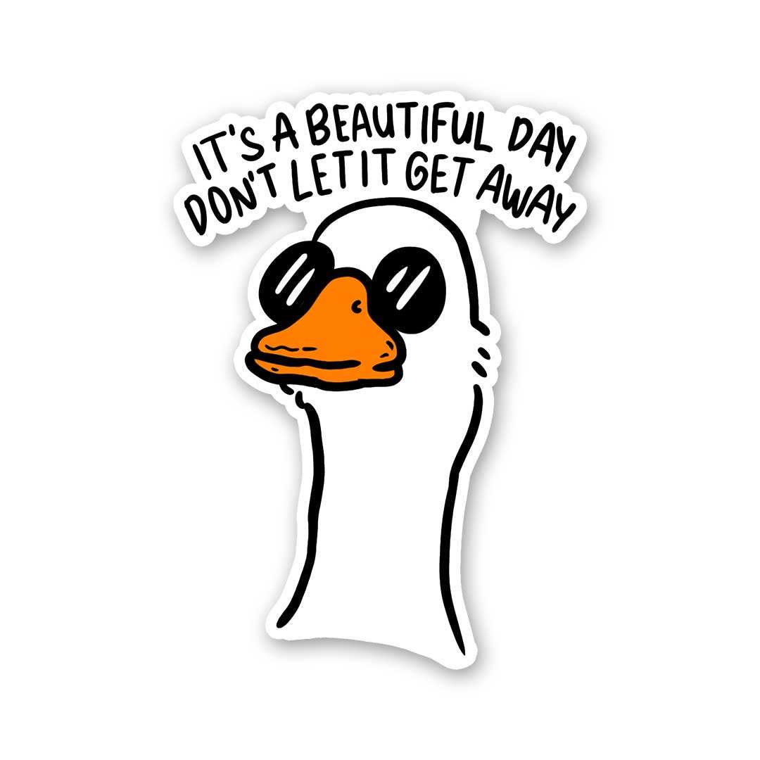 It's Beautiful Day Sticker waterproof vinyl decal for laptop, bike, car & bottle