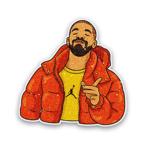Jacket Guy Pointing Glitter Sticker - Glitter Stickers | STICK IT UP