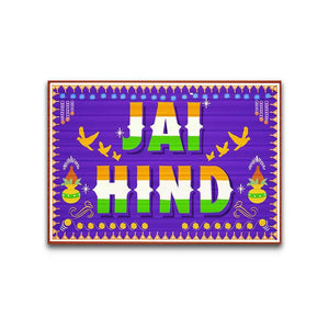 Jai Hind Bumper Sticker waterproof vinyl decal for laptop, bike, car & bottle